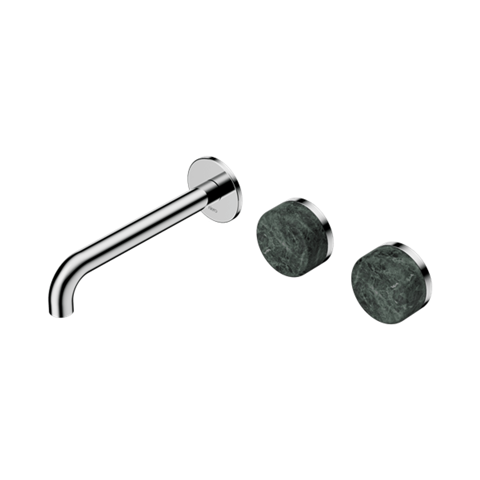 Serenity Wall Basin Set 185mm Offset Spout With Verde Alpi Handle Chrome gallery detail image