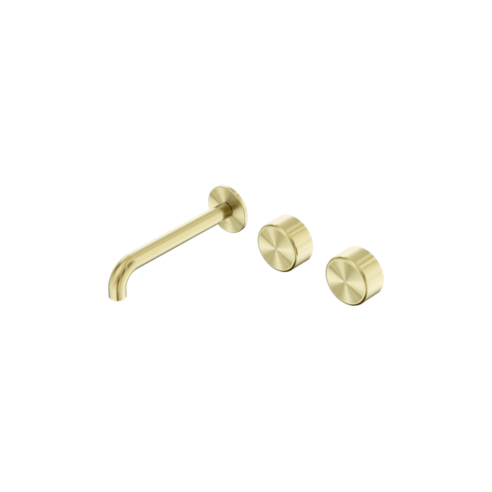 Serenity Wall Basin Set 220mm Offset Spout With Metal Handle Brushed Gold gallery detail image
