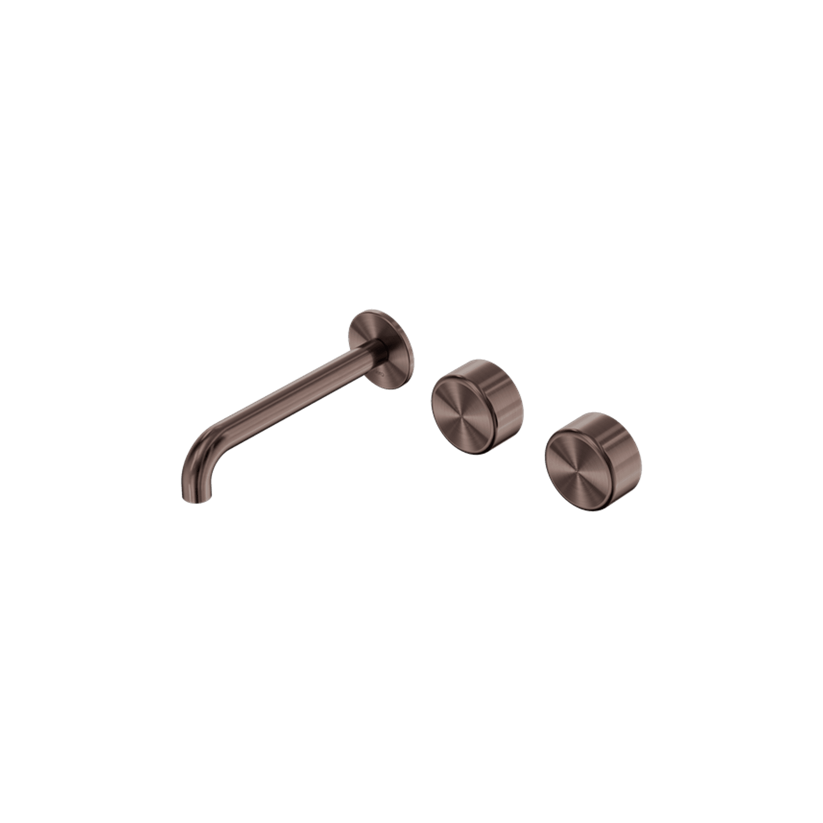 Serenity Wall Basin Set 160mm Offset Spout With Metal Handle Brushed Bronze gallery detail image