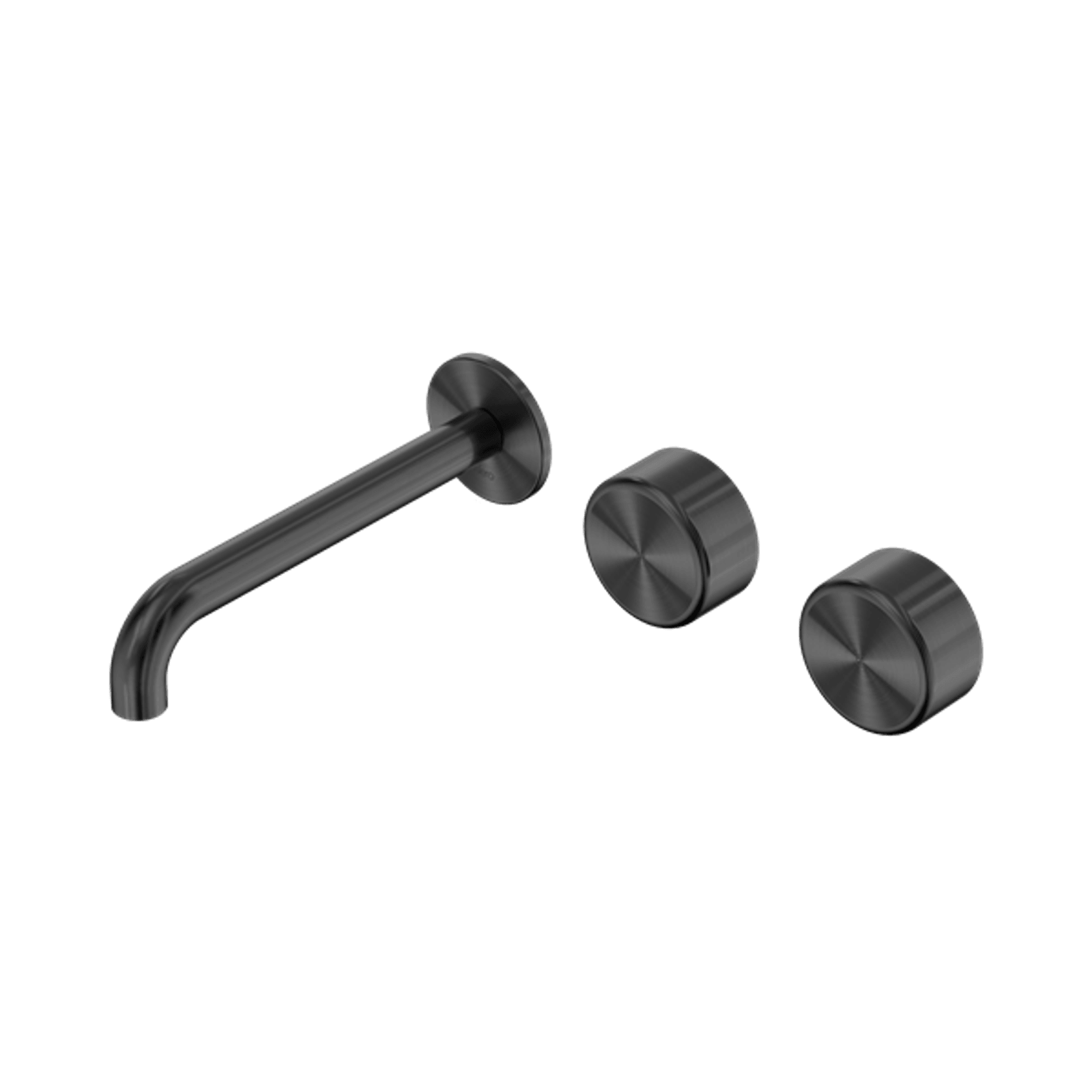 Serenity Wall Basin Set 160mm Offset Spout With Metal Handle Gun Metal gallery detail image