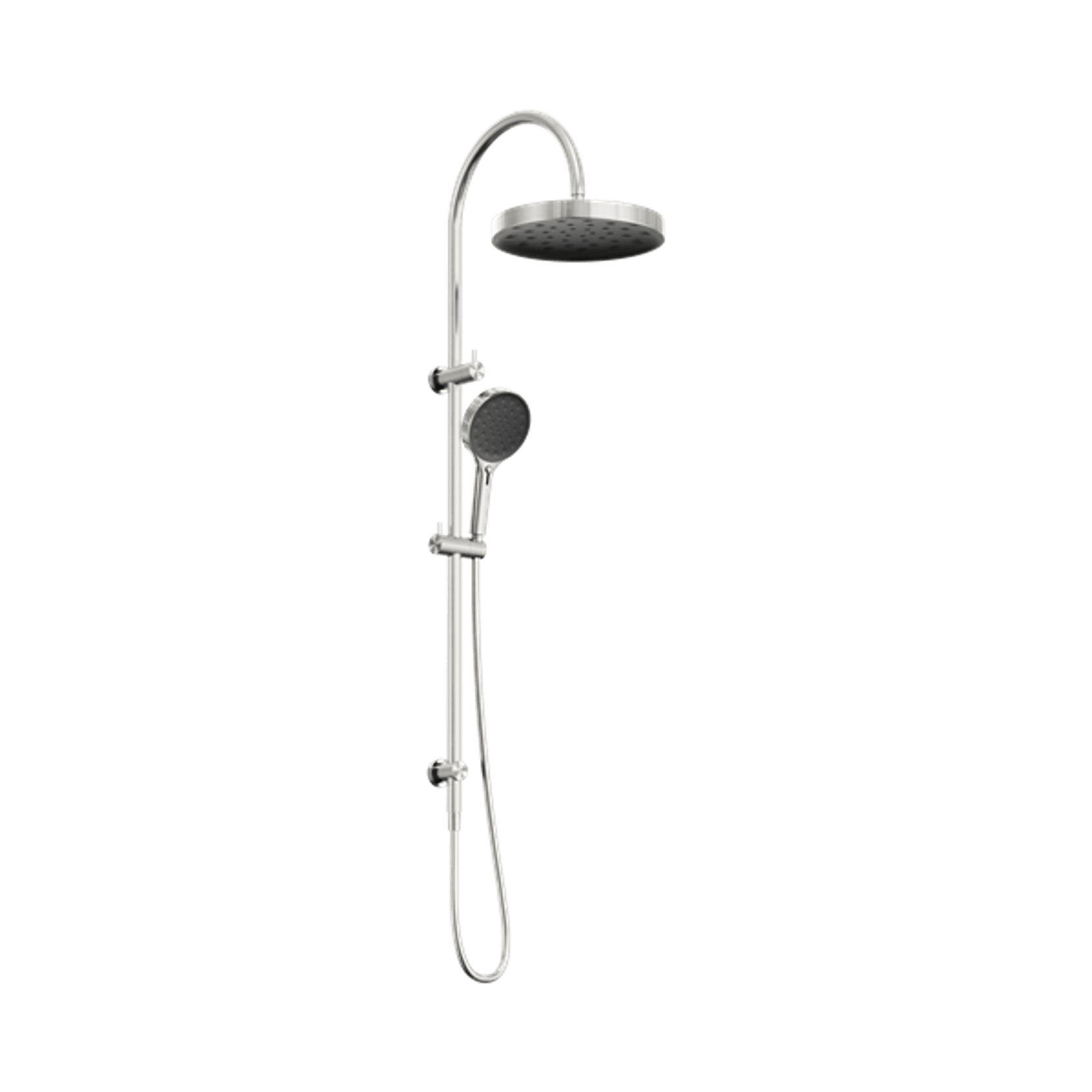 Serenity Twin Shower Brushed Nickel gallery detail image