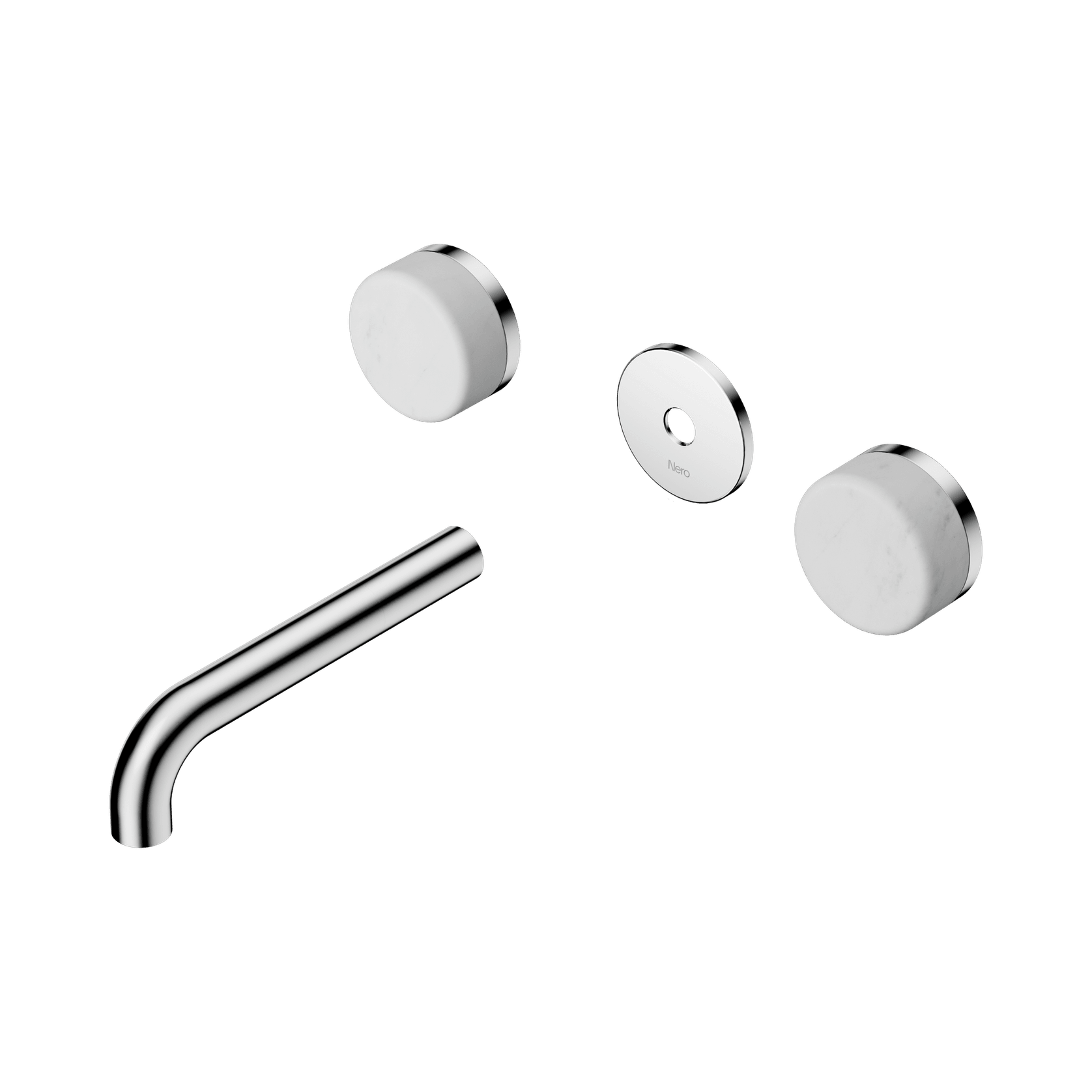 Serenity Wall Basin 160mm Spout + Carrara Handle Chrome gallery detail image