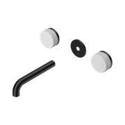 Serenity Wall Basin 160mm Spout + Carrara Handle Matte Black gallery detail image