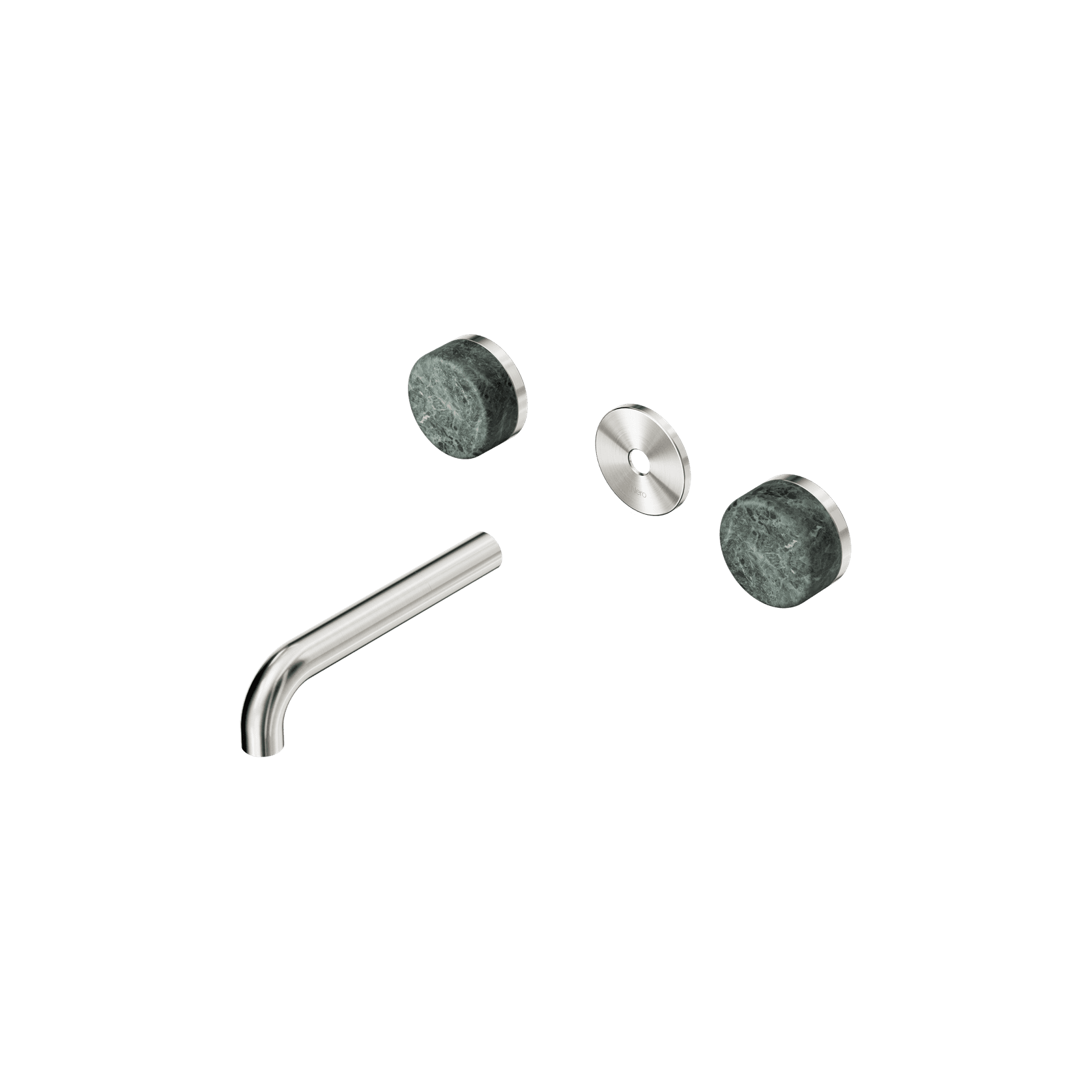 Serenity Wall Basin 160mm Spout + Verde Alpi Handle Brushed Nickel gallery detail image