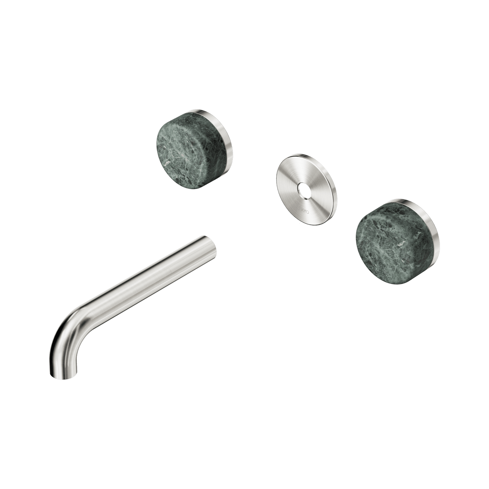 Serenity Wall Basin 160mm Spout + Verde Alpi Handle Brushed Nickel gallery detail image