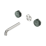 Serenity Wall Basin 160mm Spout + Verde Alpi Handle Brushed Nickel gallery detail image