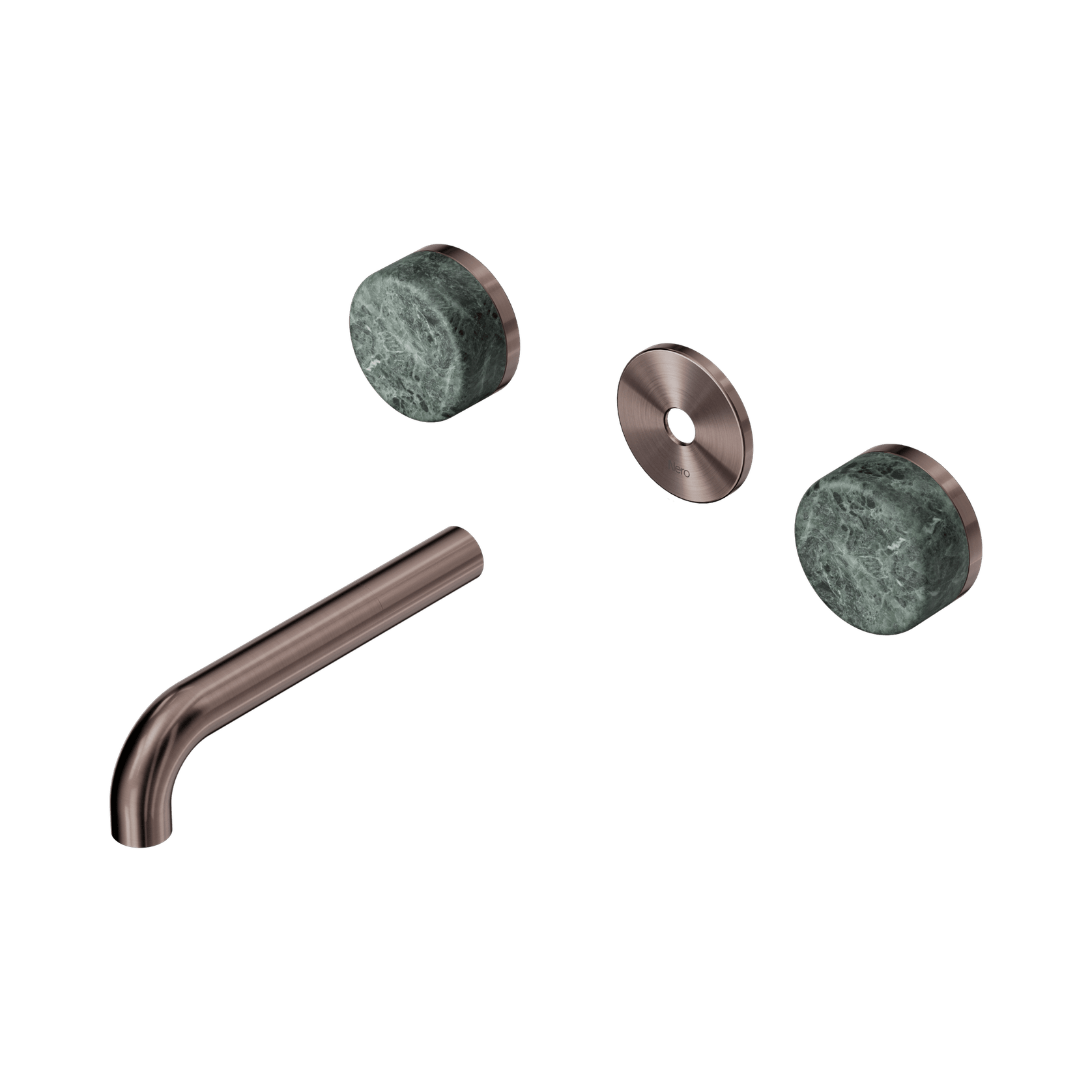 Serenity Wall Basin 160mm Spout + Verde Alpi Handle Brushed Bronze gallery detail image