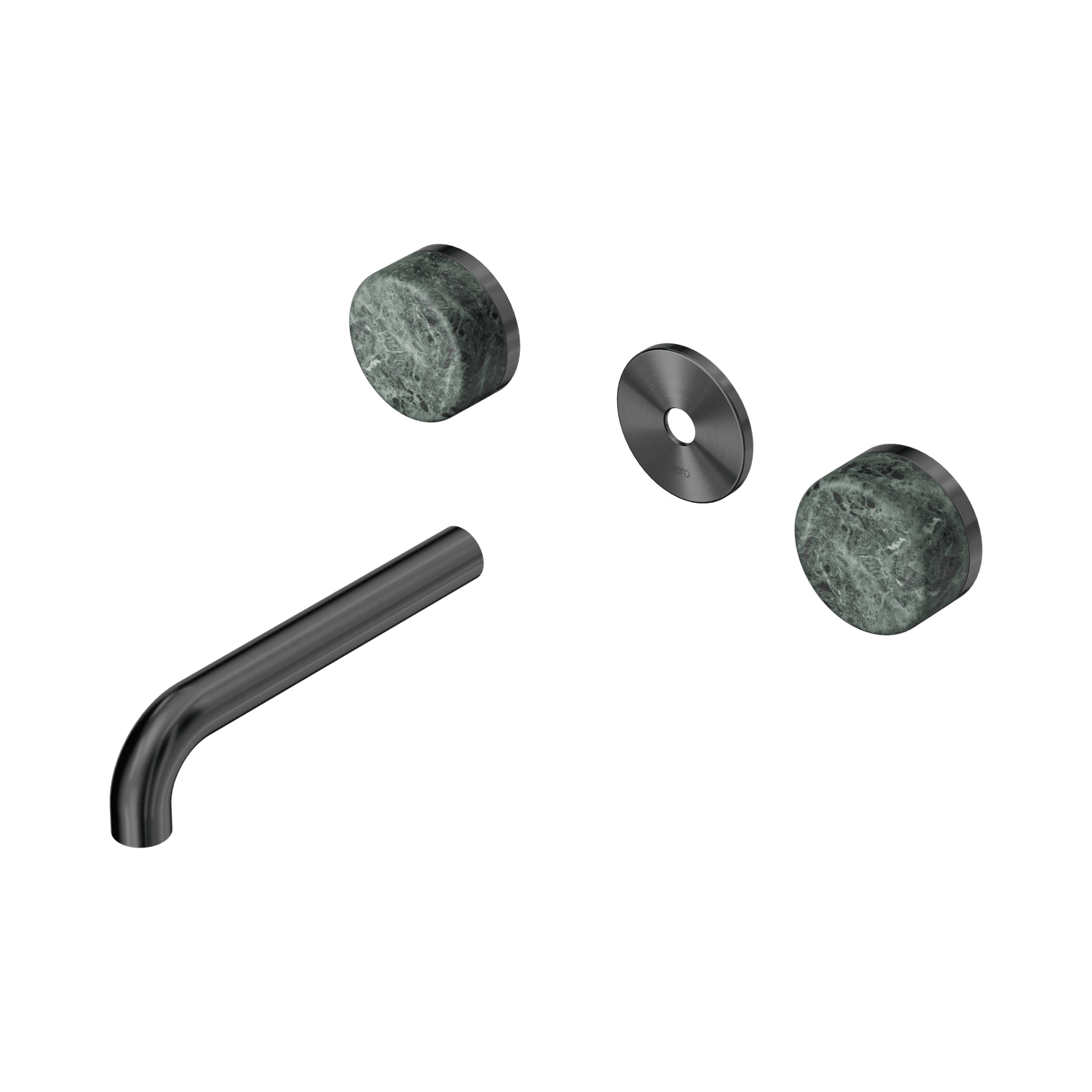 Serenity Wall Basin 160mm Spout + Verde Alpi Handle Gun Metal gallery detail image