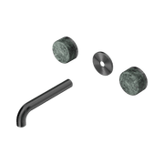 Serenity Wall Basin 160mm Spout + Verde Alpi Handle Gun Metal gallery detail image