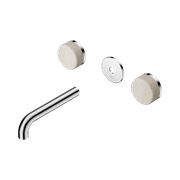 Serenity Wall Basin 160mm Spout + Rome Travertine Handle Chrome gallery detail image