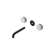 Serenity Wall Basin 160mm Spout + Rome Travertine Handle Matte Black gallery detail image