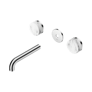 Serenity Wall Basin 160mm Spout + Arabescato Corchia Handle Chrome gallery detail image