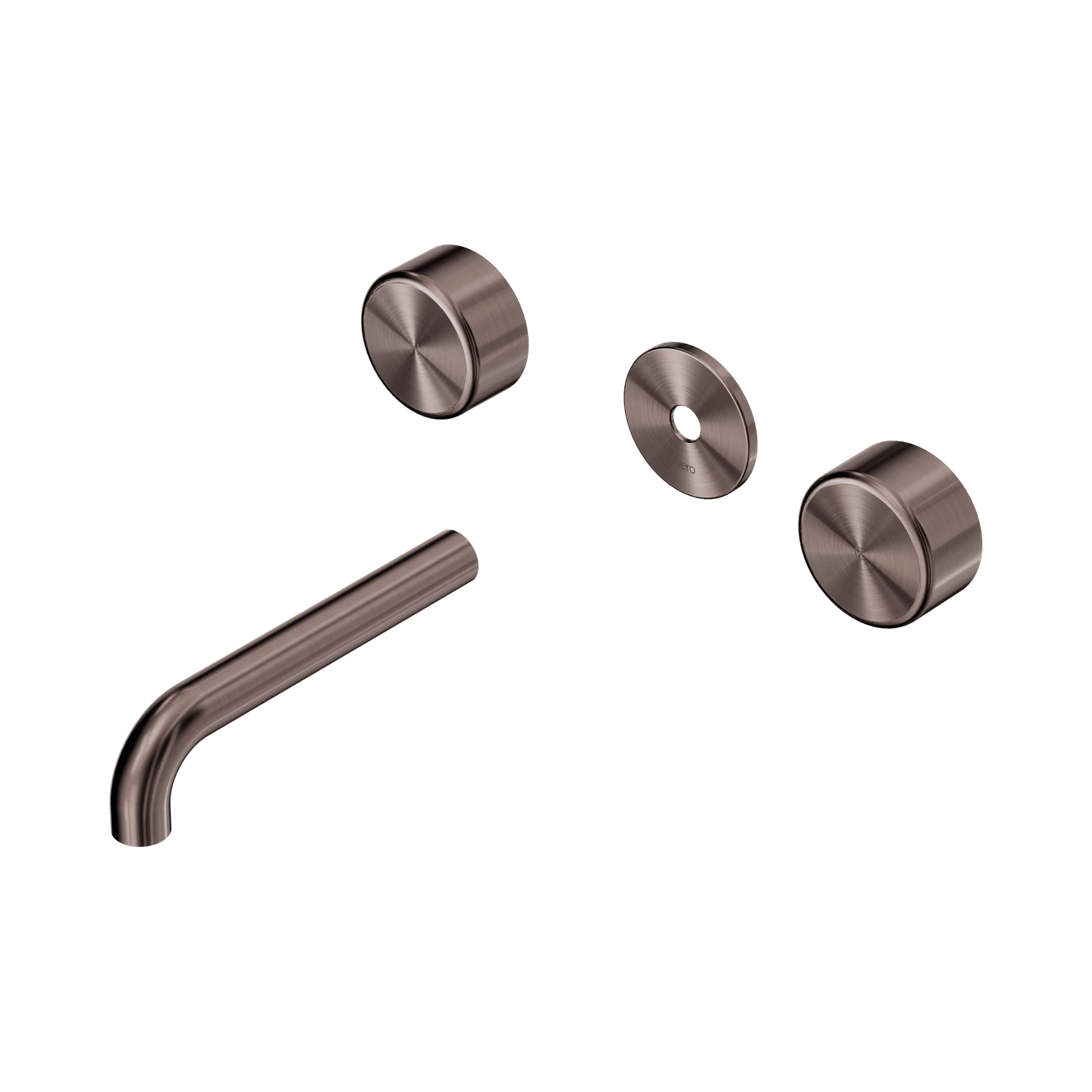 Serenity Wall Basin 160mm Spout + Metal Handle Brushed Bronze gallery detail image