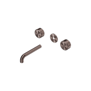 Serenity Wall Basin 160mm Spout + Metal Handle Brushed Bronze gallery detail image