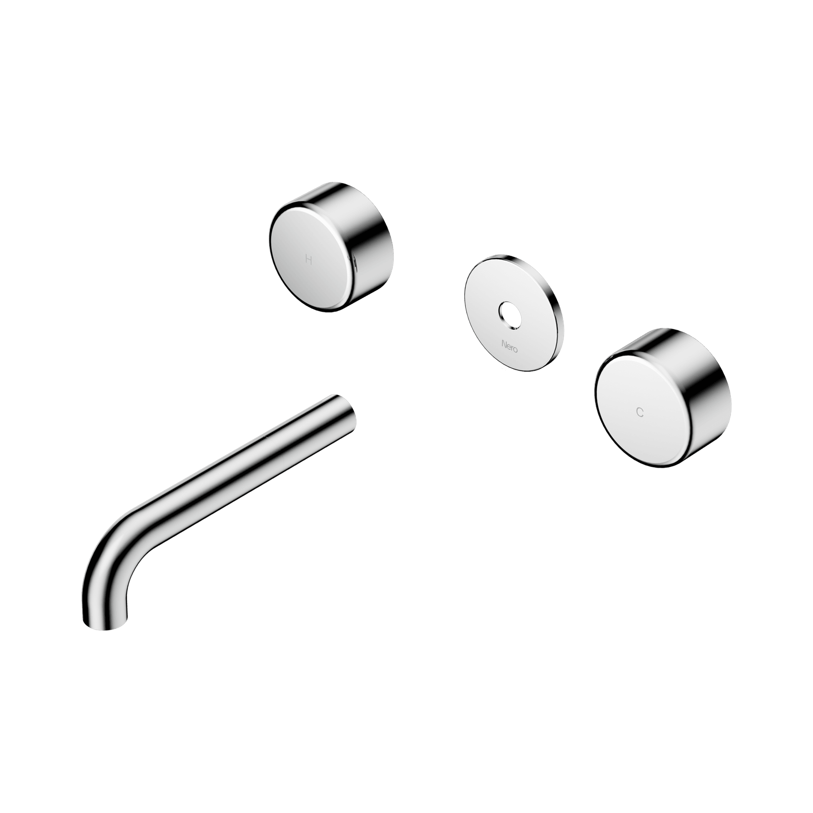 Serenity Wall Basin 160mm Spout + Metal Handle Chrome gallery detail image