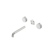 Serenity Wall Basin 185mm Spout + Carrara Handle Brushed Nickel gallery detail image