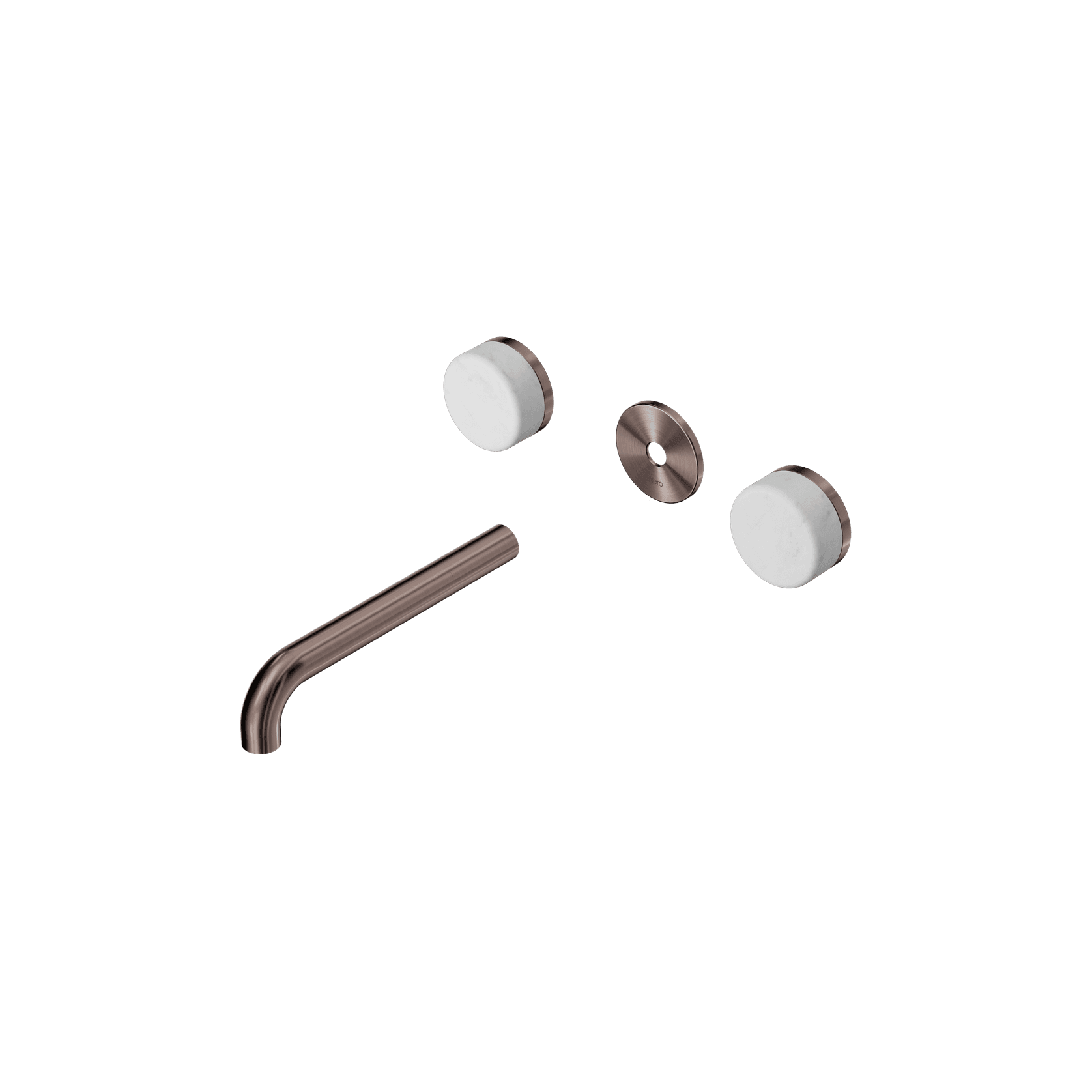 Serenity Wall Basin 185mm Spout + Carrara Handle Brushed Bronze gallery detail image