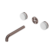 Serenity Wall Basin 185mm Spout + Carrara Handle Brushed Bronze gallery detail image