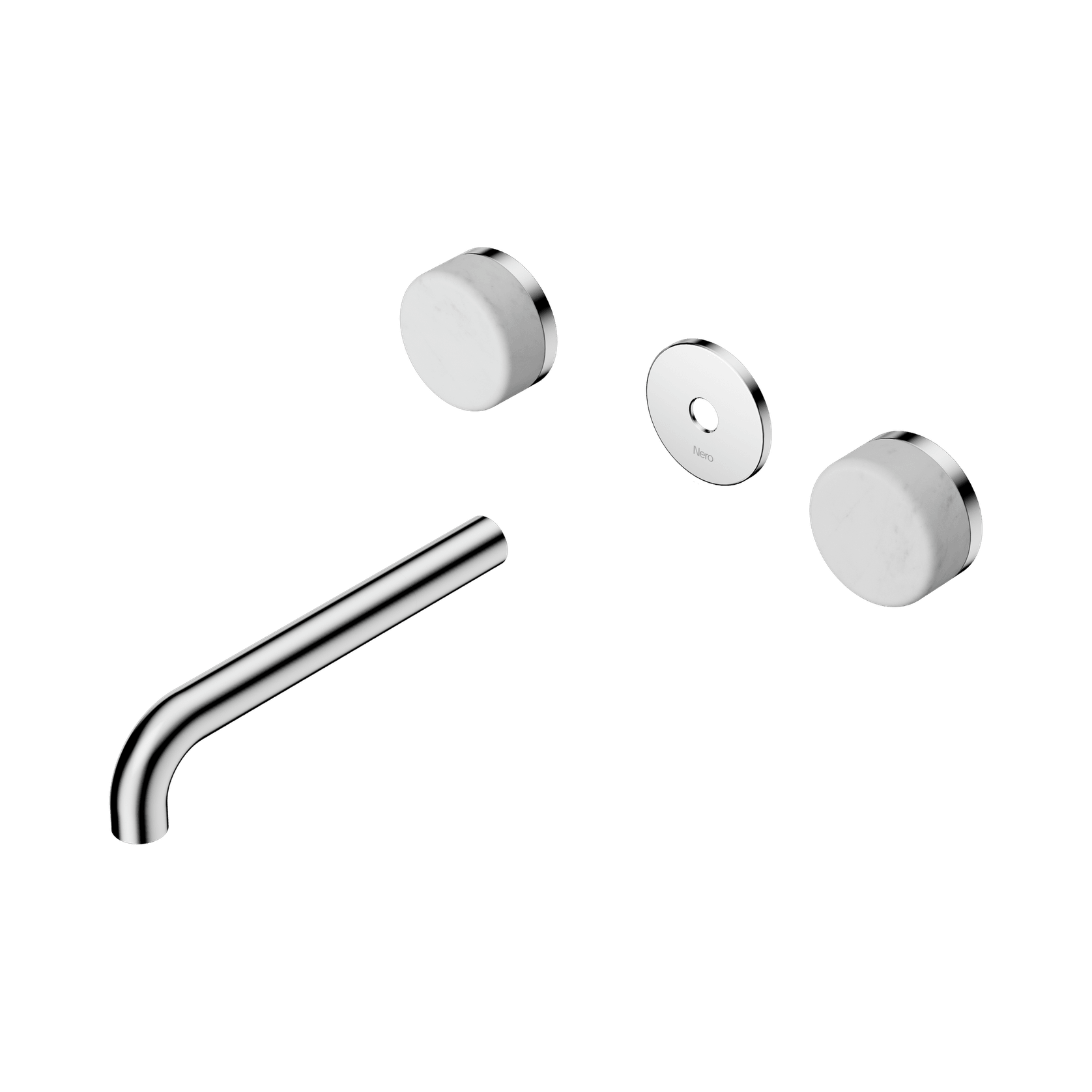 Serenity Wall Basin 185mm Spout + Carrara Handle Chrome gallery detail image