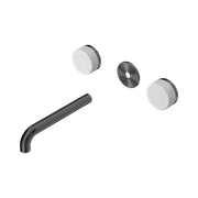 Serenity Wall Basin 185mm Spout + Carrara Handle Gun Metal gallery detail image