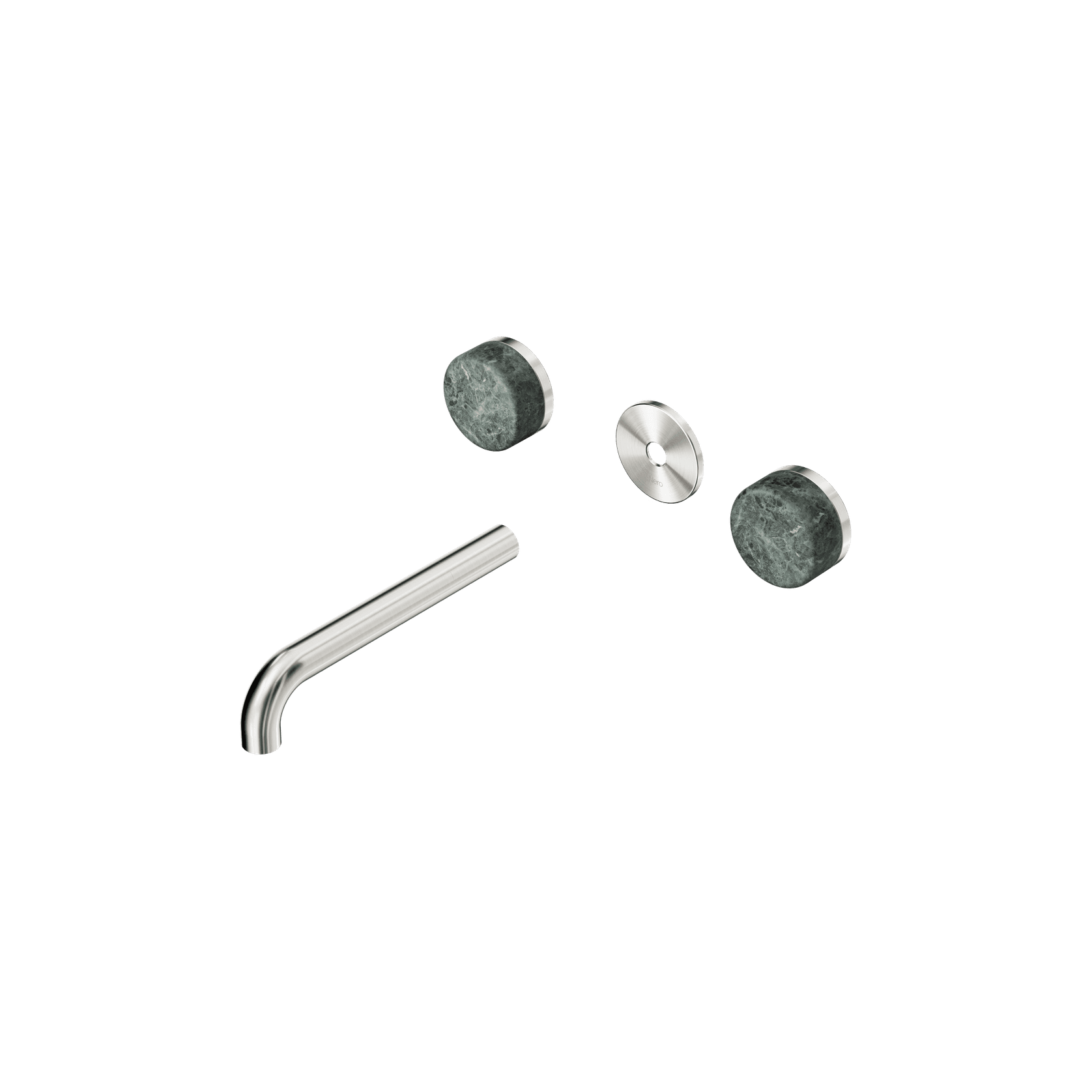 Serenity Wall Basin 185mm Spout + Verde Alpi Handle Brushed Nickel gallery detail image