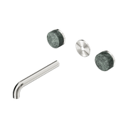 Serenity Wall Basin 185mm Spout + Verde Alpi Handle Brushed Nickel gallery detail image