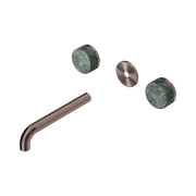 Serenity Wall Basin 185mm Spout + Verde Alpi Handle Brushed Bronze gallery detail image