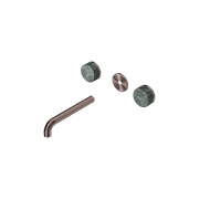 Serenity Wall Basin 185mm Spout + Verde Alpi Handle Brushed Bronze gallery detail image