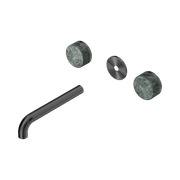 Serenity Wall Basin 185mm Spout + Verde Alpi Handle Gun Metal gallery detail image