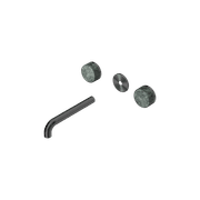 Serenity Wall Basin 185mm Spout + Verde Alpi Handle Gun Metal gallery detail image