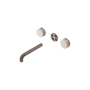 Serenity Wall Basin 185mm Spout + Rome Travertine Handle Brushed Bronze gallery detail image