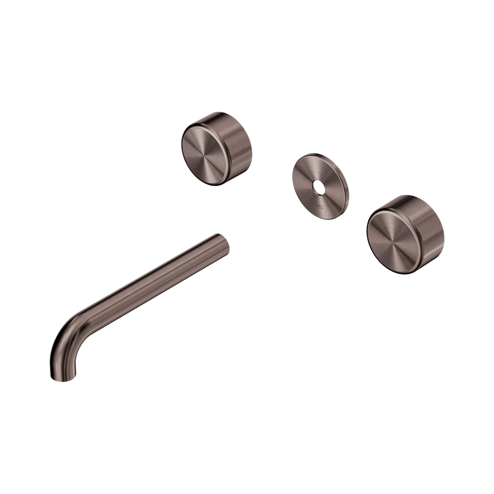 Serenity Wall Basin 185mm Spout + Metal Handle Brushed Bronze gallery detail image