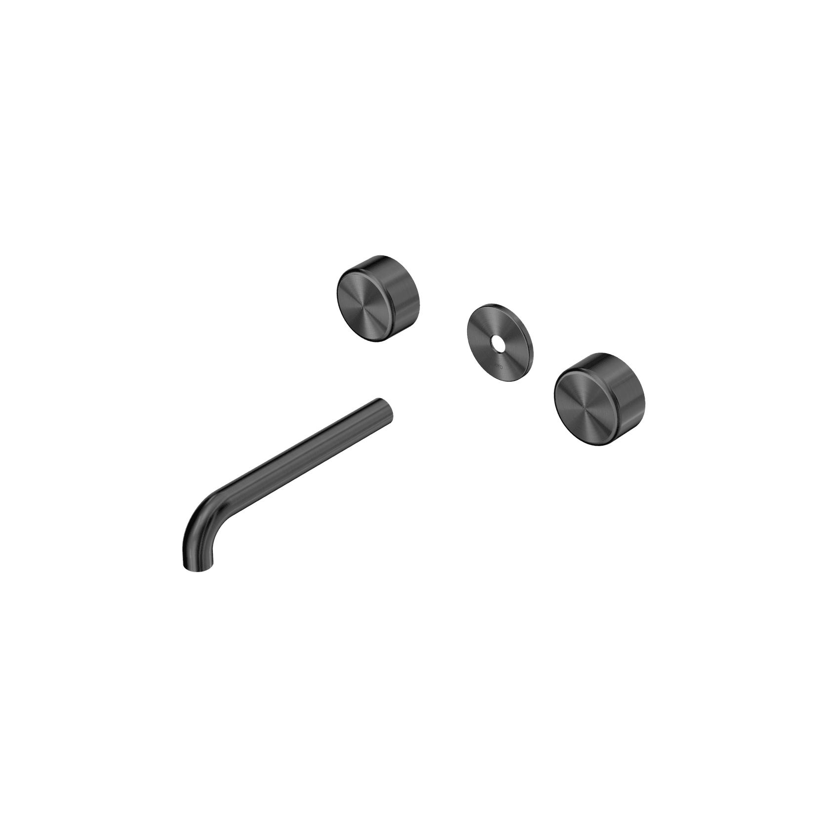 Serenity Wall Basin 185mm Spout + Metal Handle Gun Metal gallery detail image