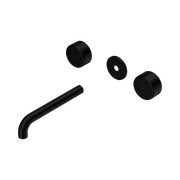 Serenity Wall Basin 185mm Spout + Metal Handle Matte Black gallery detail image