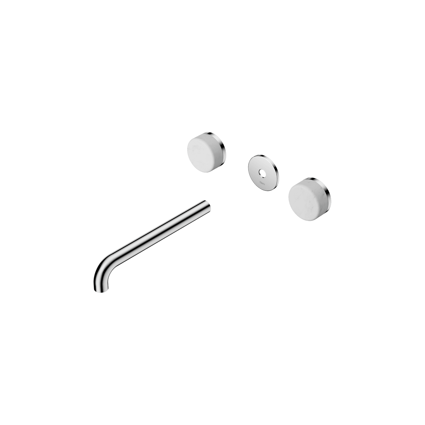 Serenity Wall Basin 220mm Spout + Carrara Handle Chrome gallery detail image