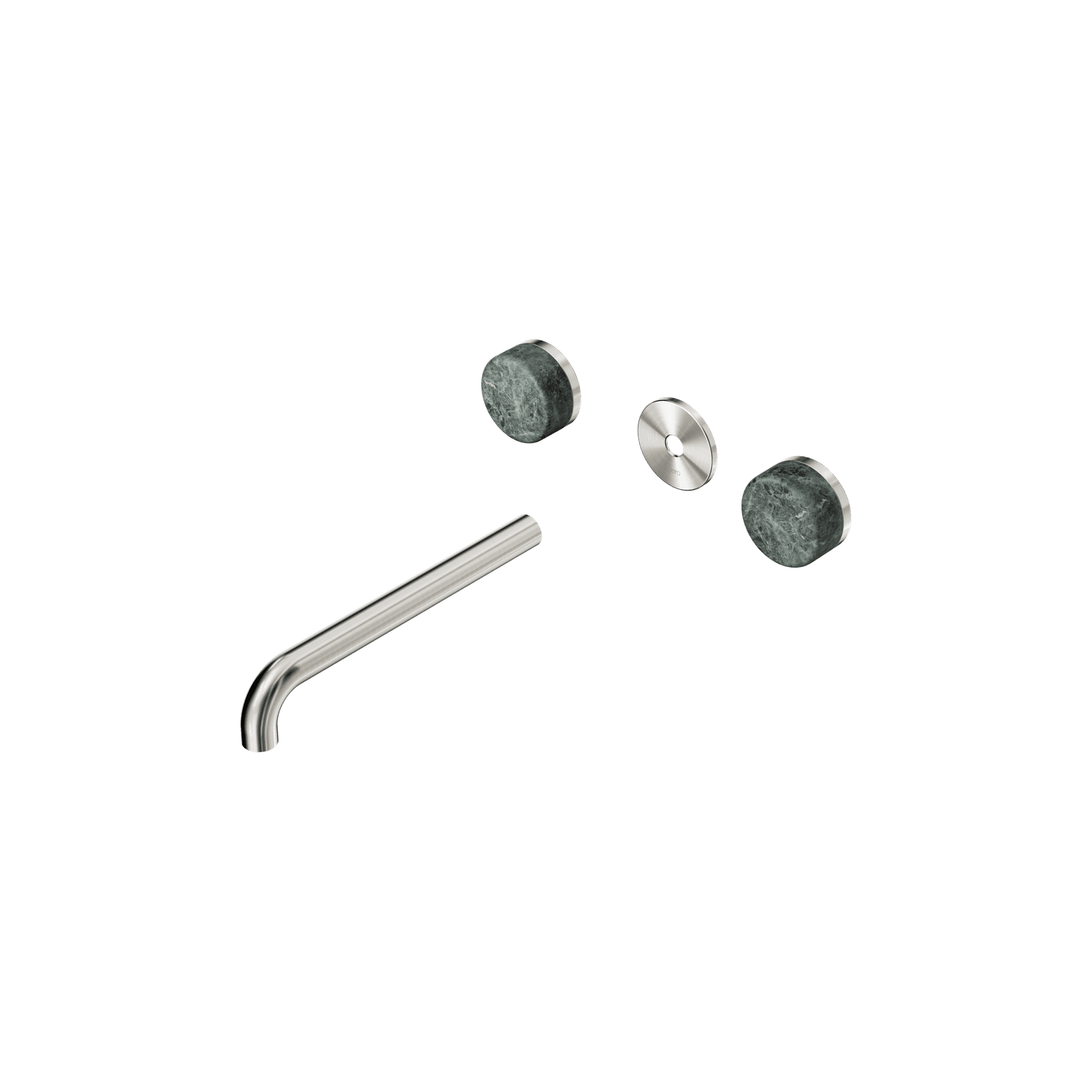 Serenity Wall Basin 220mm Spout + Verde Alpi Handle Brushed Nickel gallery detail image