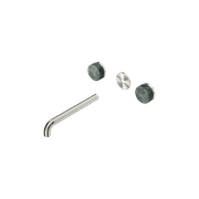 Serenity Wall Basin 220mm Spout + Verde Alpi Handle Brushed Nickel gallery detail image