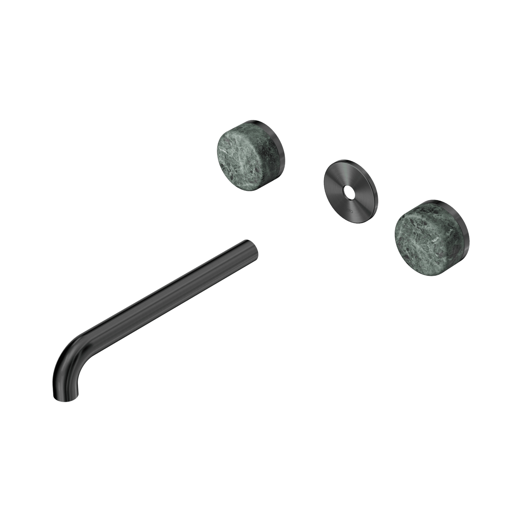 Serenity Wall Basin 220mm Spout + Verde Alpi Handle Gun Metal gallery detail image