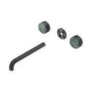 Serenity Wall Basin 220mm Spout + Verde Alpi Handle Gun Metal gallery detail image