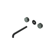 Serenity Wall Basin 220mm Spout + Verde Alpi Handle Matte Black gallery detail image