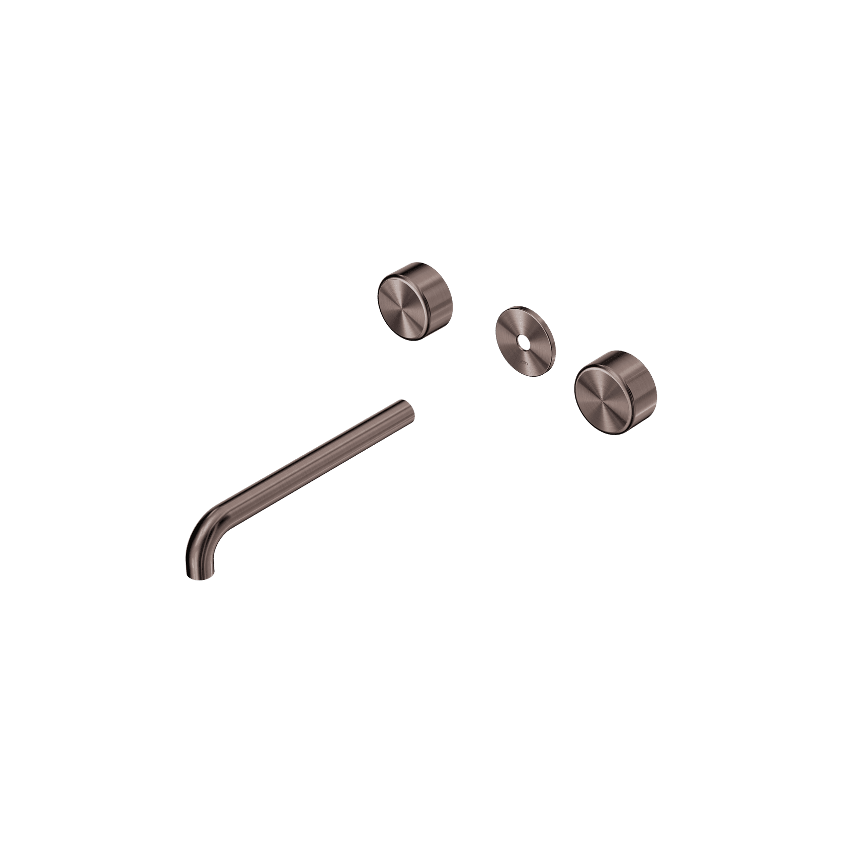 Serenity Wall Basin 220mm Spout + Metal Handle Brushed Bronze gallery detail image