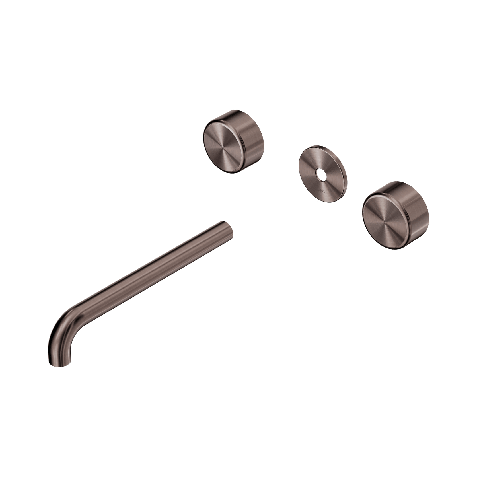 Serenity Wall Basin 220mm Spout + Metal Handle Brushed Bronze gallery detail image