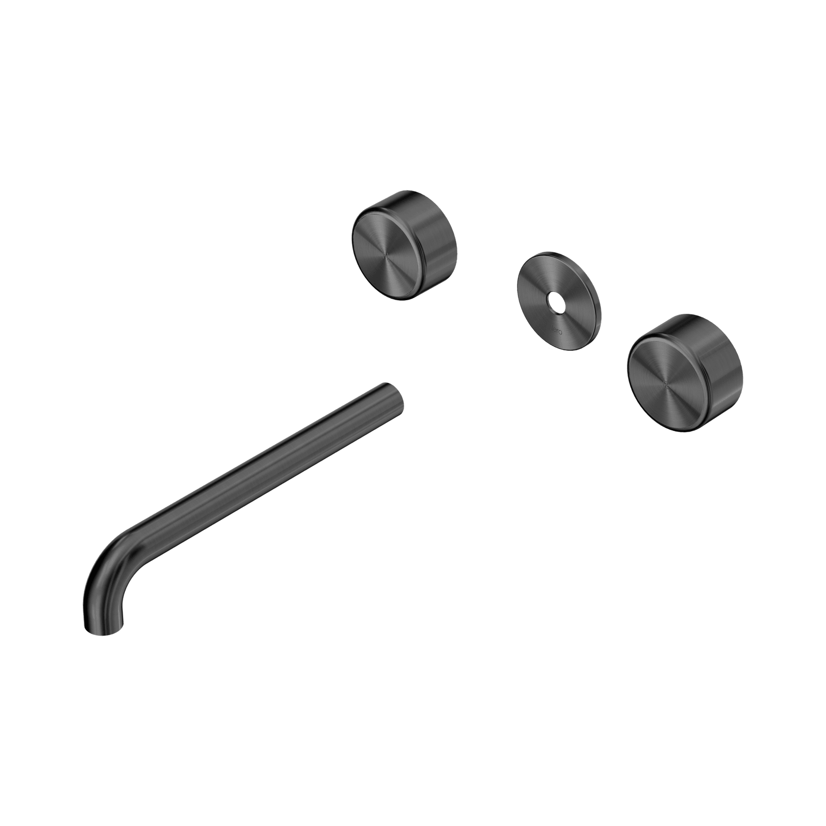 Serenity Wall Basin 220mm Spout + Metal Handle Gun Metal gallery detail image