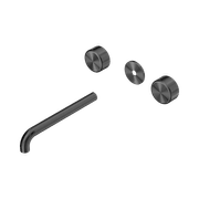 Serenity Wall Basin 220mm Spout + Metal Handle Gun Metal gallery detail image