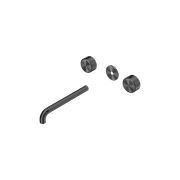 Serenity Wall Basin 220mm Spout + Metal Handle Gun Metal gallery detail image