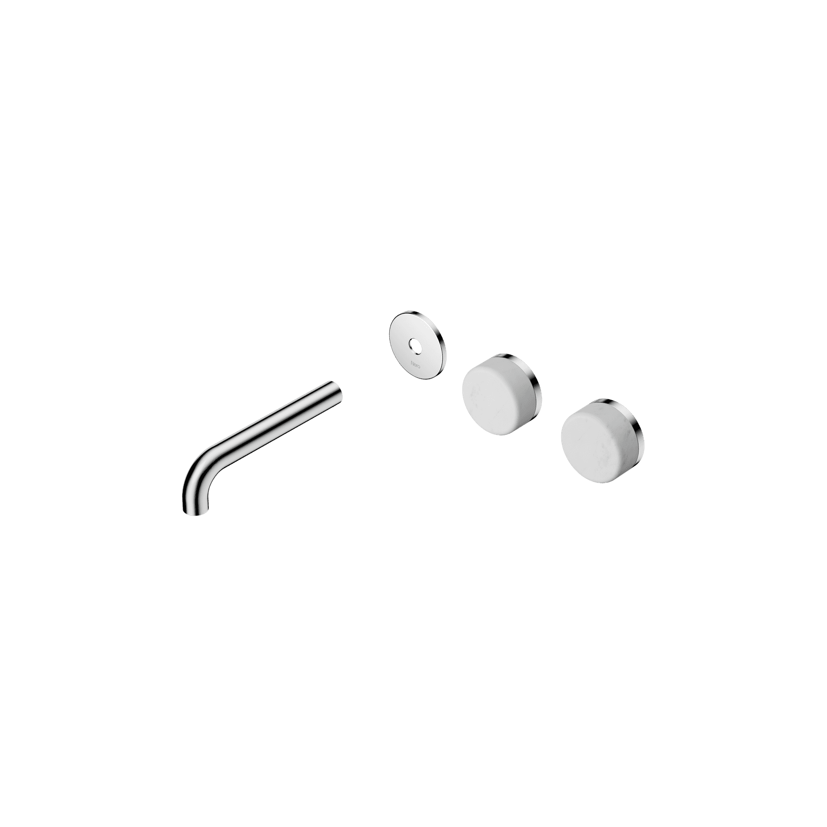 Serenity Wall Basin 160mm Offspout + Carrara Handle Chrome gallery detail image