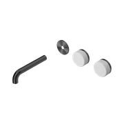 Serenity Wall Basin 160mm Offspout + Carrara Handle Gun Metal gallery detail image