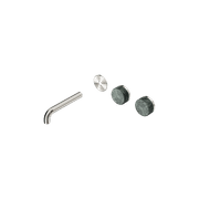 Serenity Wall Basin 160mm Offspout + Verde Alpi Handle Brushed Nickel gallery detail image