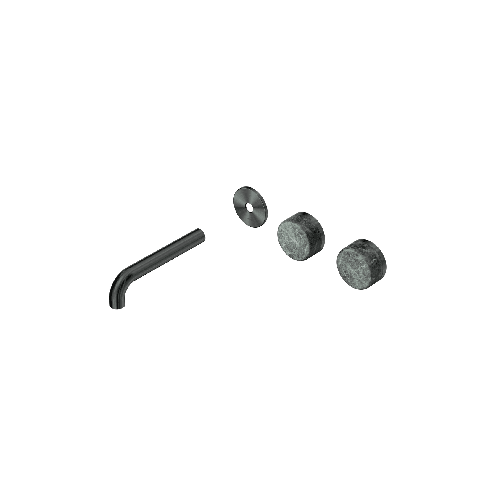 Serenity Wall Basin 160mm Offspout + Verde Alpi Handle Gun Metal gallery detail image