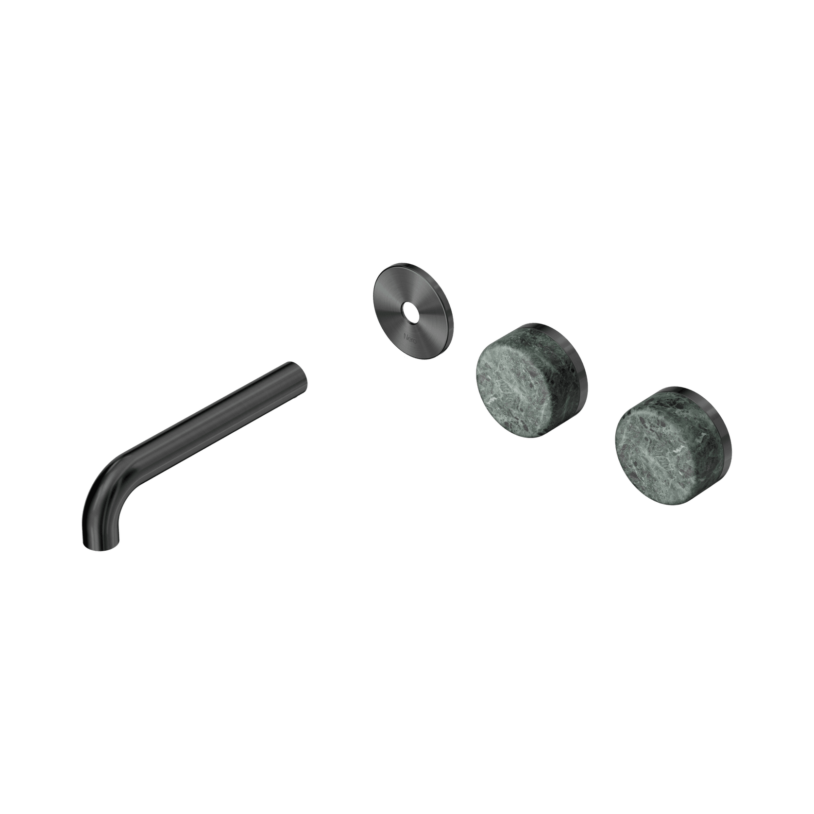 Serenity Wall Basin 160mm Offspout + Verde Alpi Handle Gun Metal gallery detail image